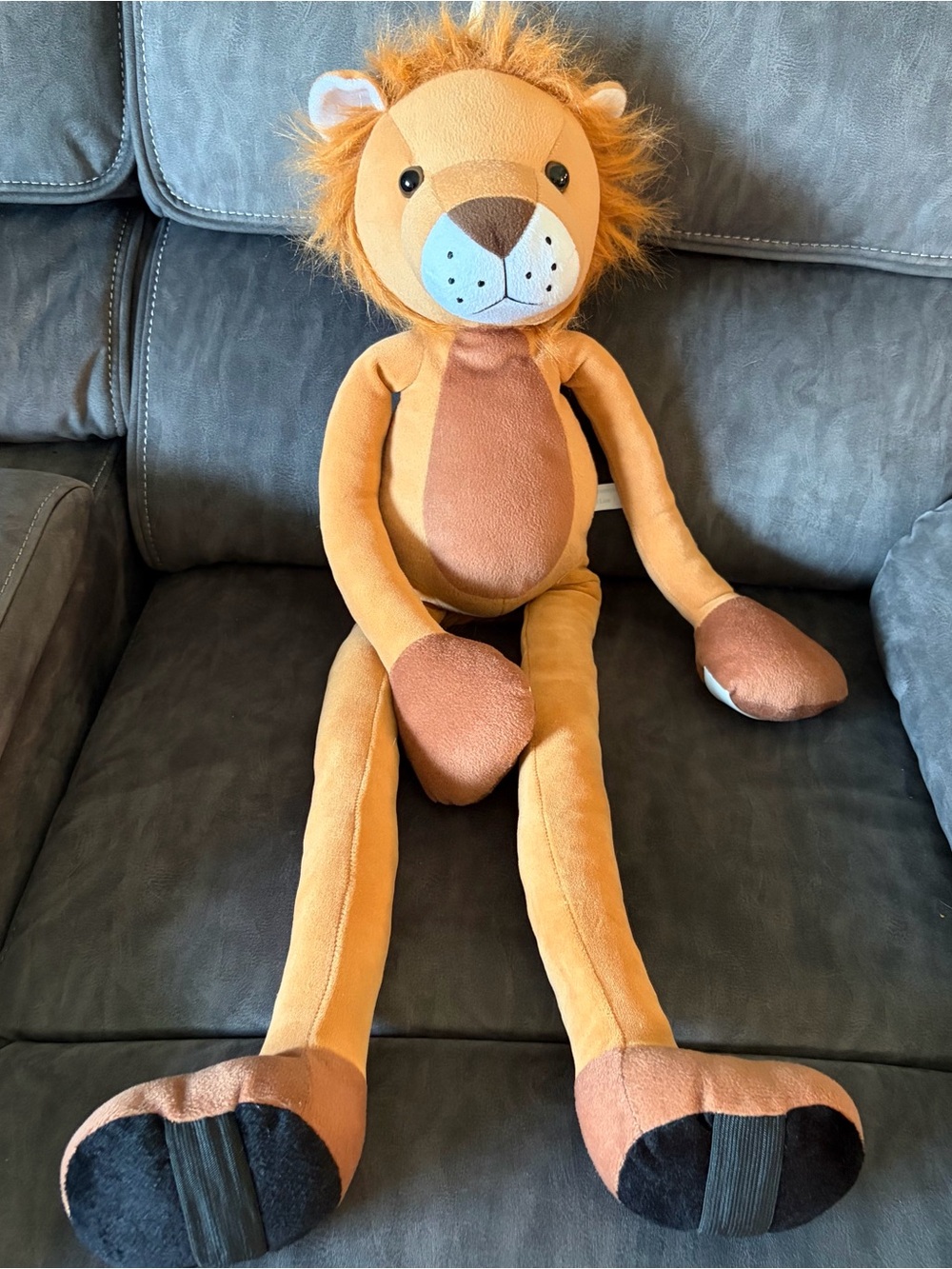 Plush Orange Lion Stuffed Animal - Kids Toy